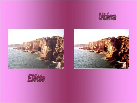 Ördög szája - Portugália előtte-utána kép